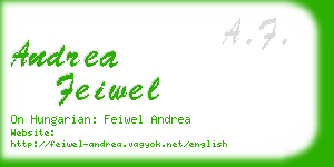 andrea feiwel business card